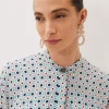 Painted Abstract Drop Earring