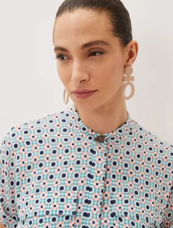 Painted Abstract Drop Earring