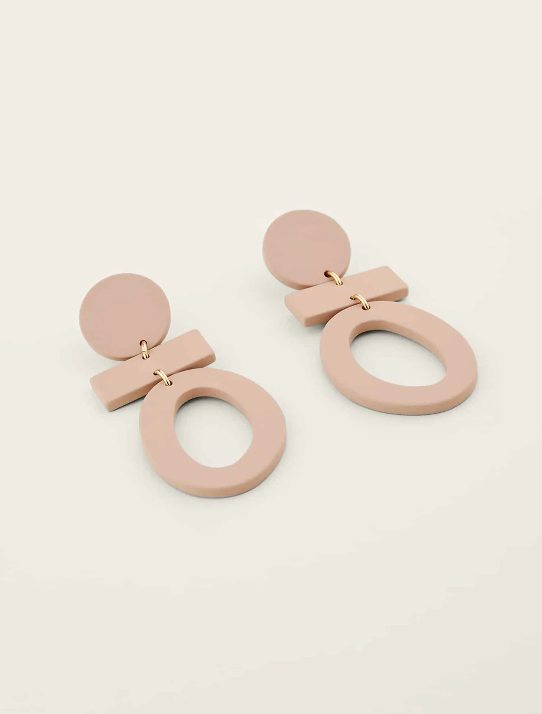 Painted Abstract Drop Earring