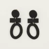 Painted Abstract Drop Earring