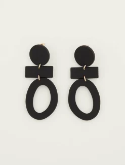 Painted Abstract Drop Earring