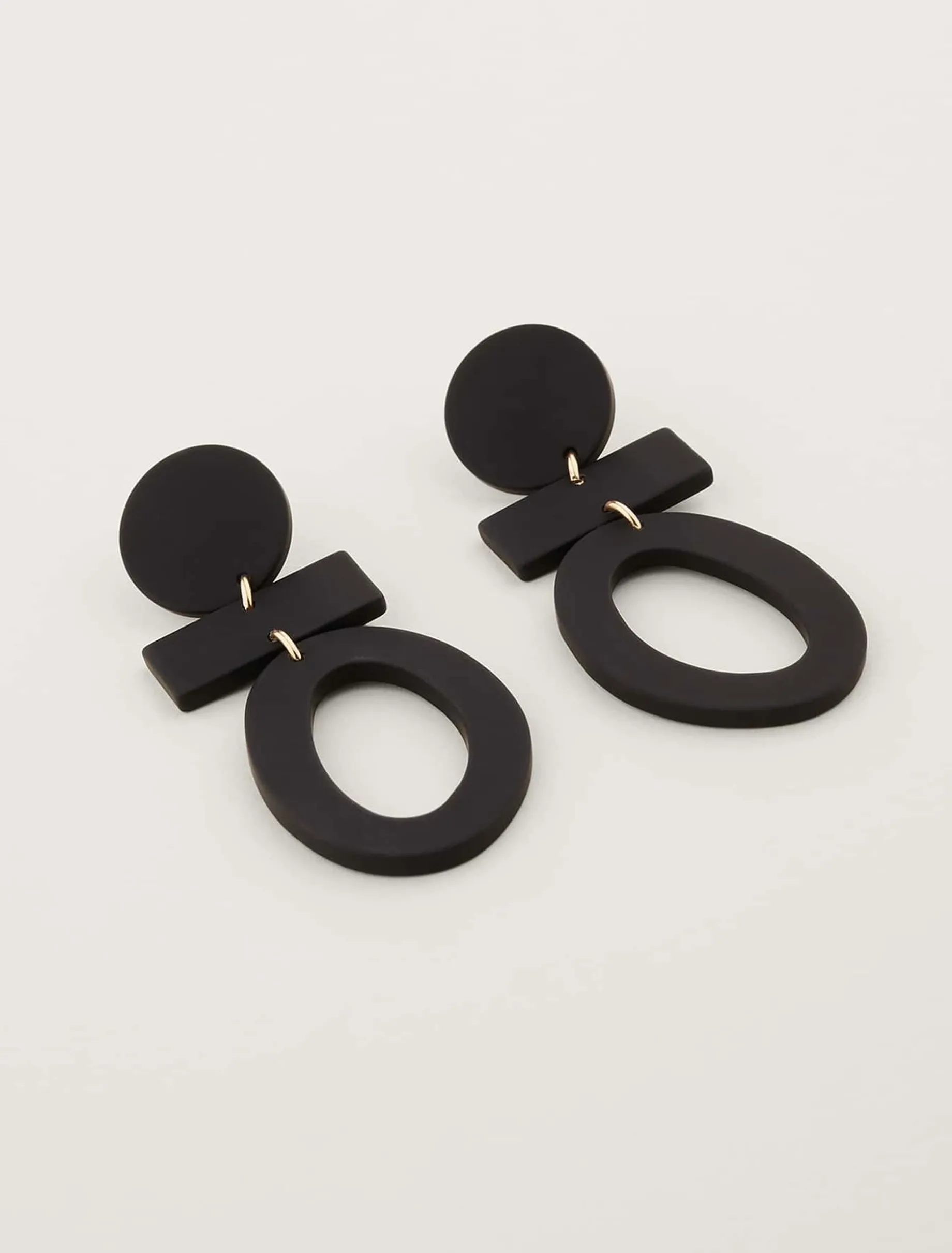 Painted Abstract Drop Earring