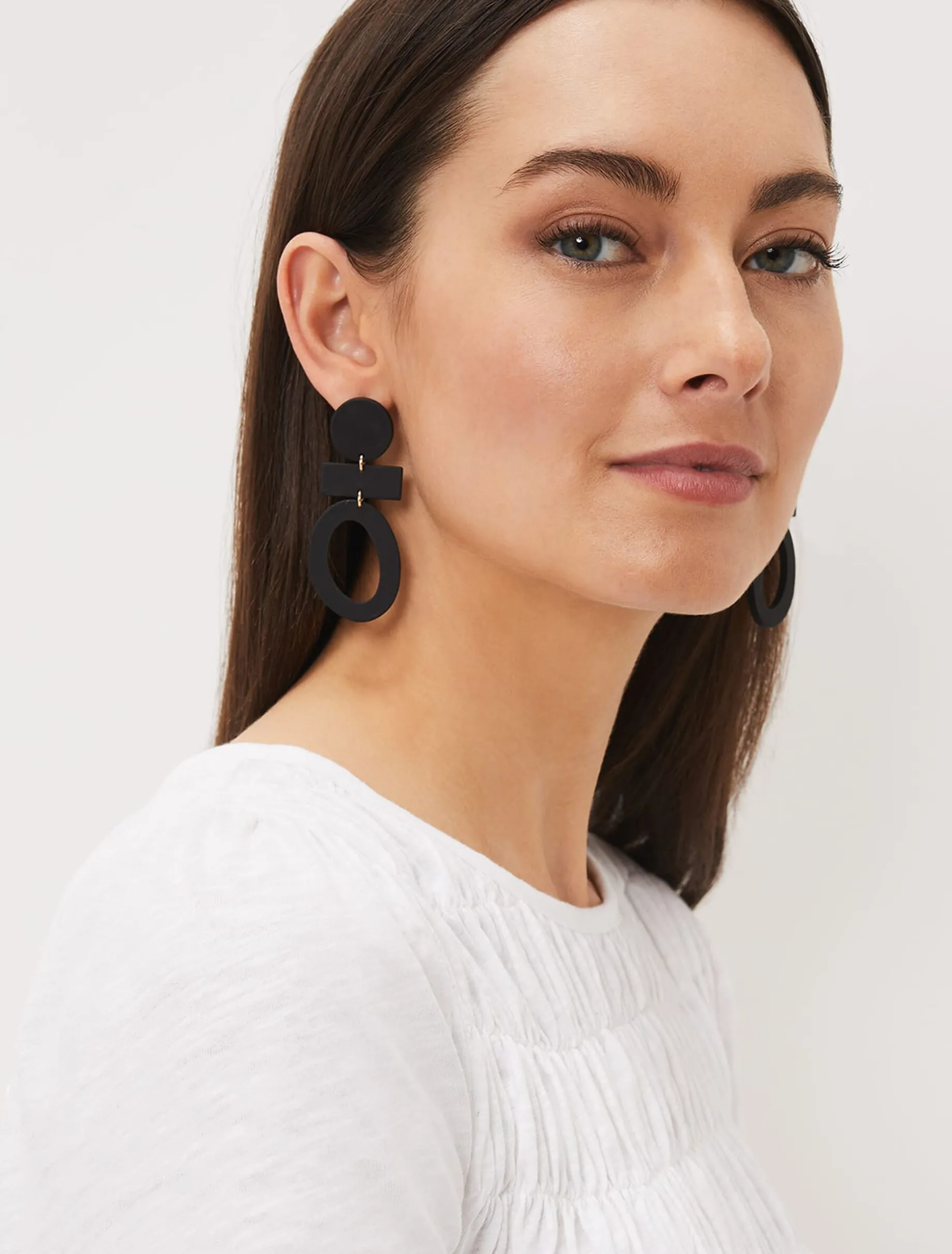 Painted Abstract Drop Earring