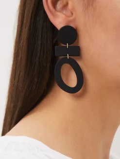 Painted Abstract Drop Earring