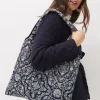 Paisley Print Quilted Shopper Bag