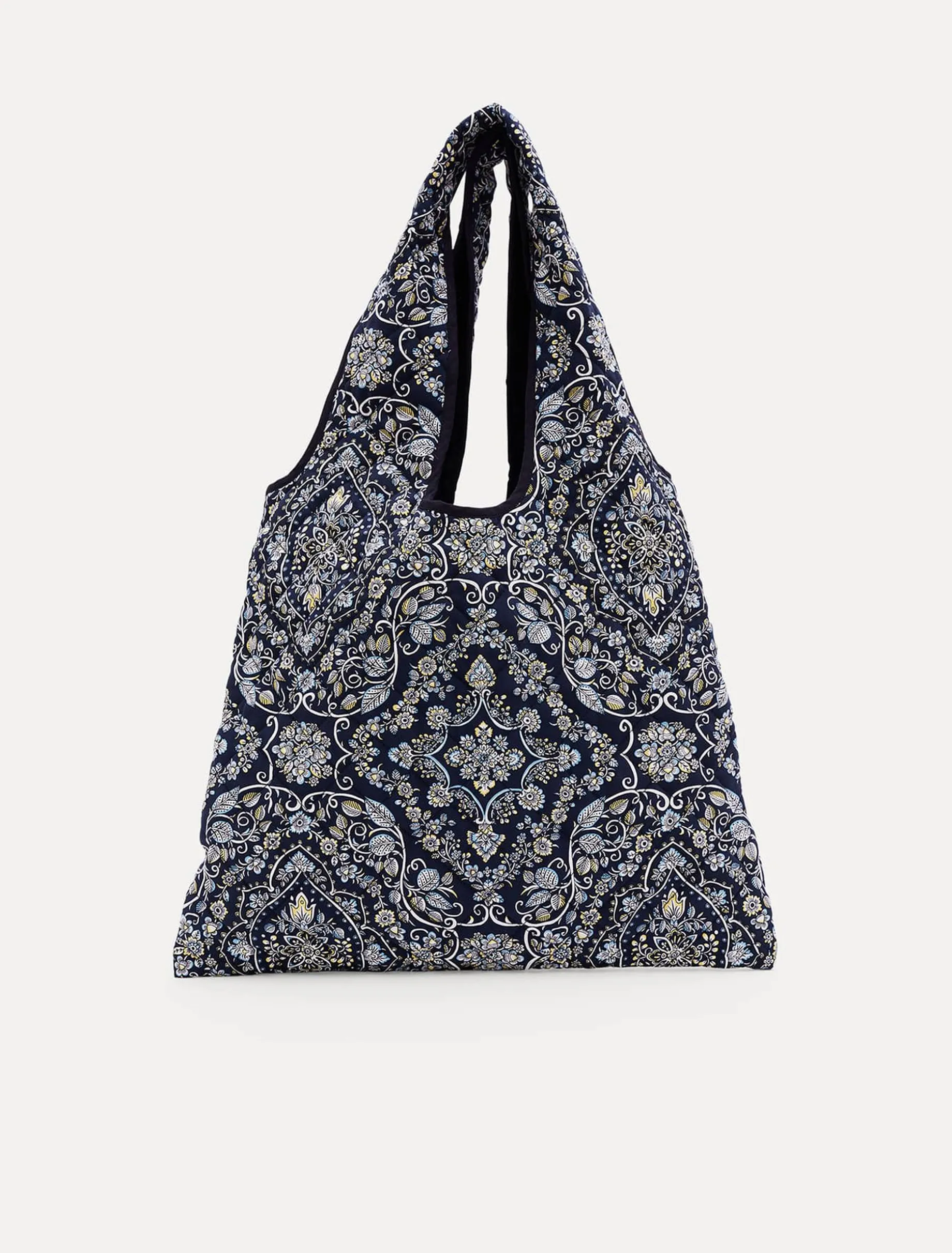 Paisley Print Quilted Shopper Bag