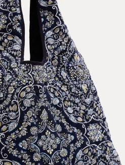 Paisley Print Quilted Shopper Bag
