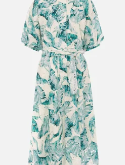 Palms Broderie Anglaise Printed Cotton Dress