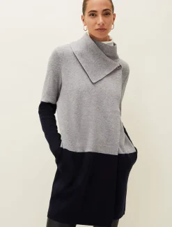 Paloma Colourblock Knit Coat