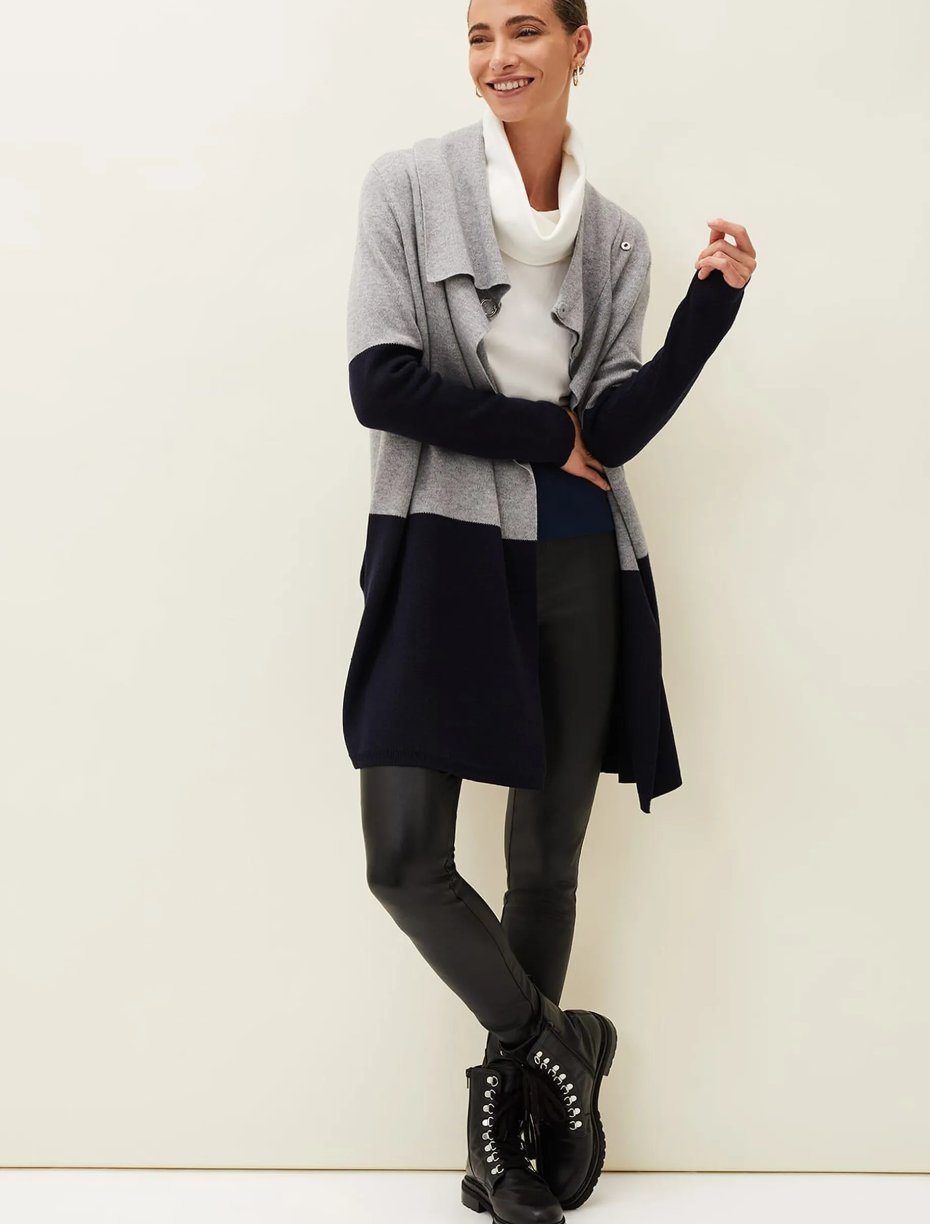 Paloma Colourblock Knit Coat