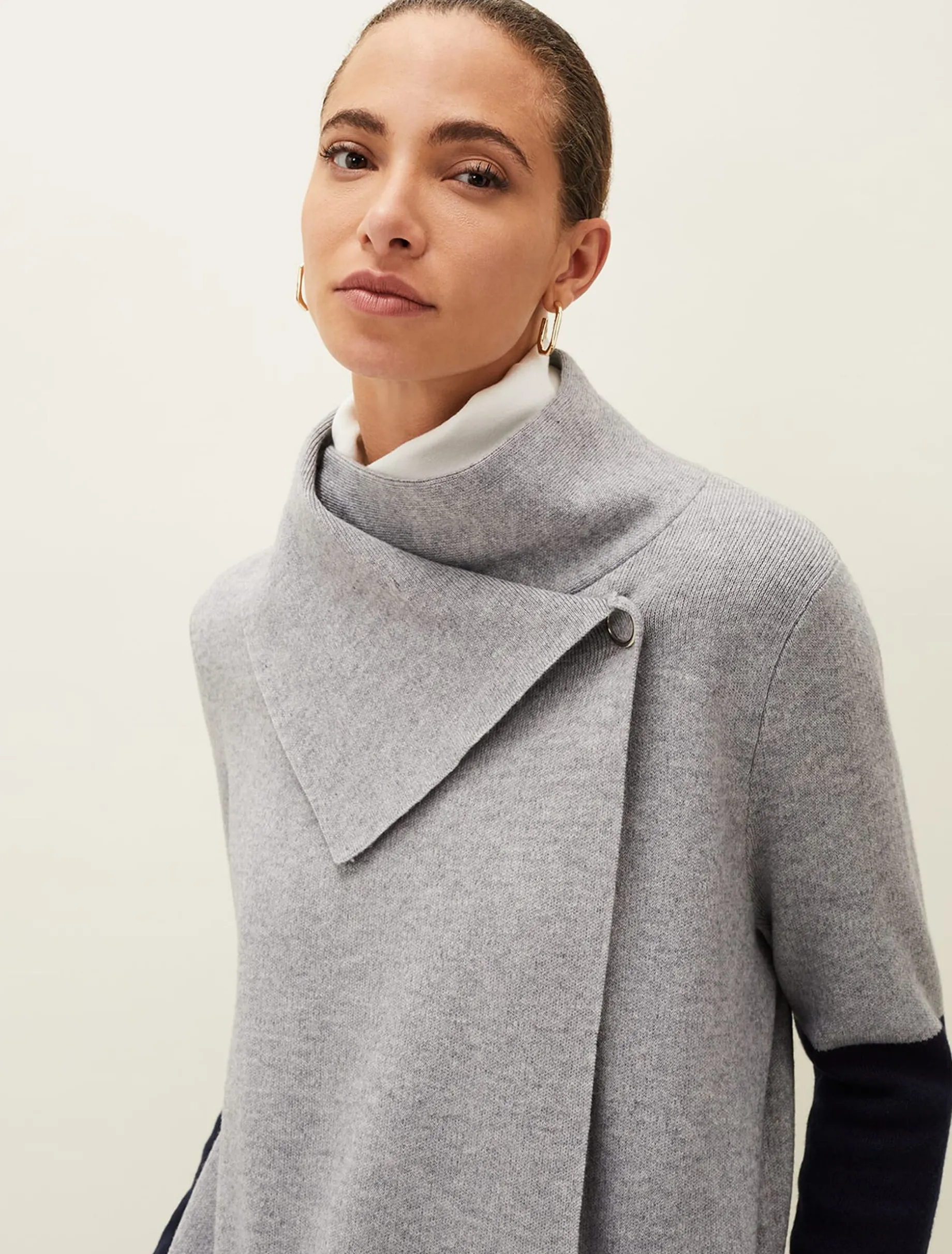 Paloma Colourblock Knit Coat