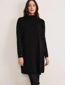 Paloma Stud Sleeve Knit Coat