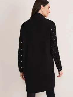 Paloma Stud Sleeve Knit Coat