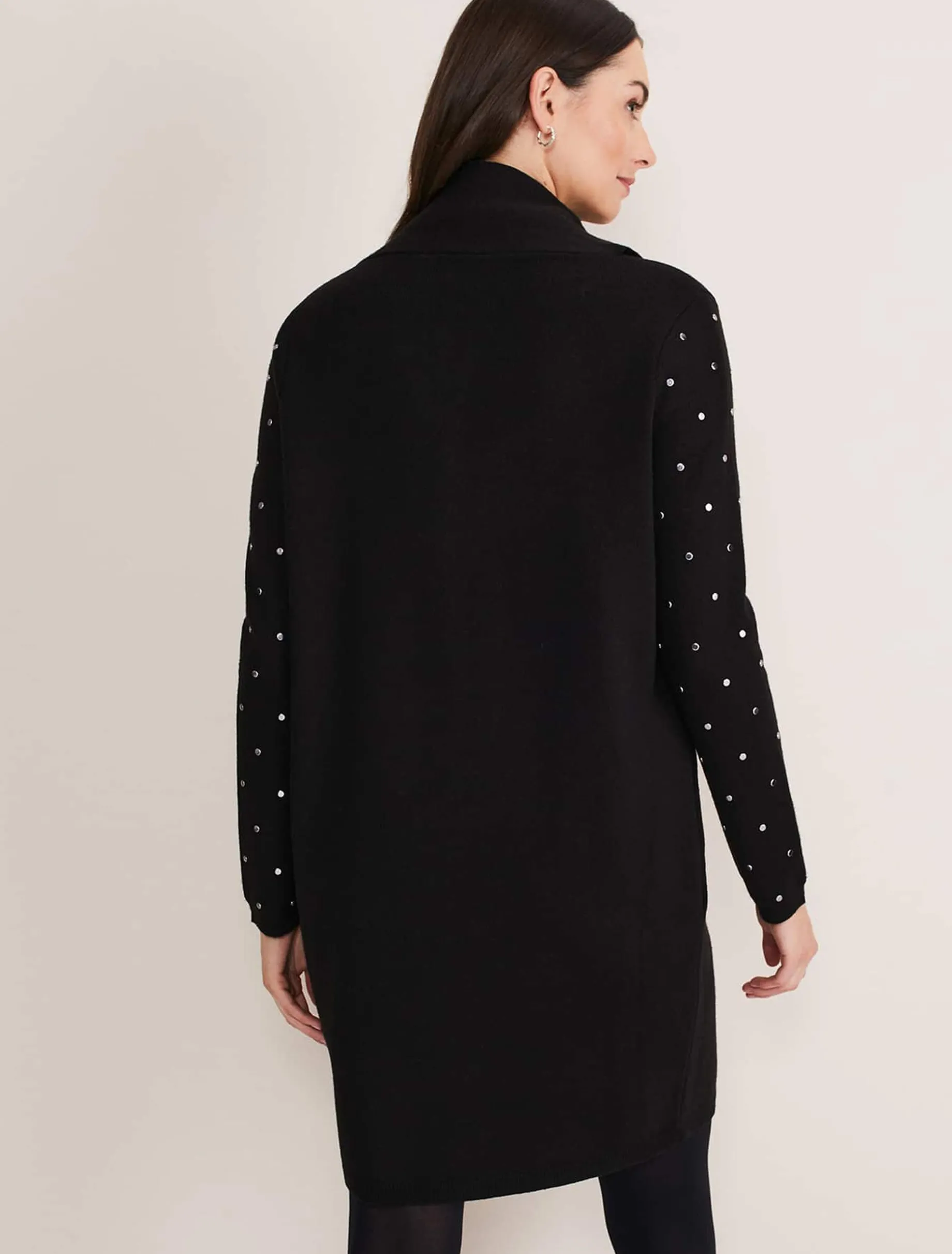 Paloma Stud Sleeve Knit Coat