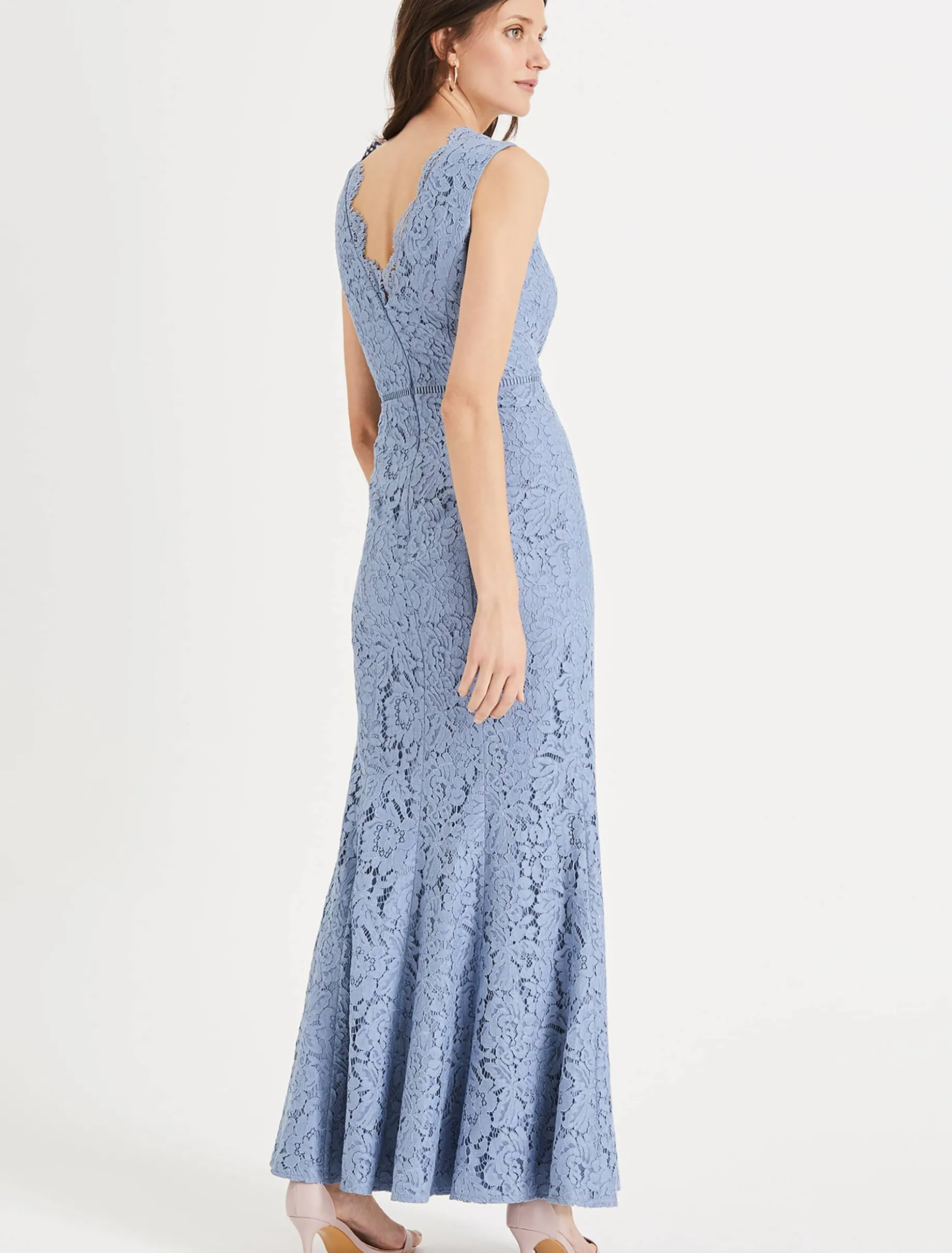 Paola Lace Fishtail Dress