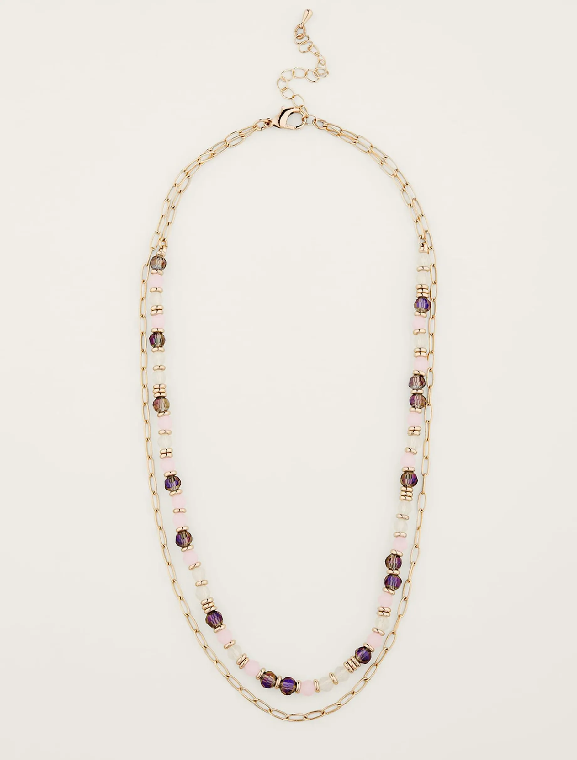 Pastel Bead Layered Necklace