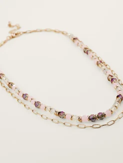Pastel Bead Layered Necklace