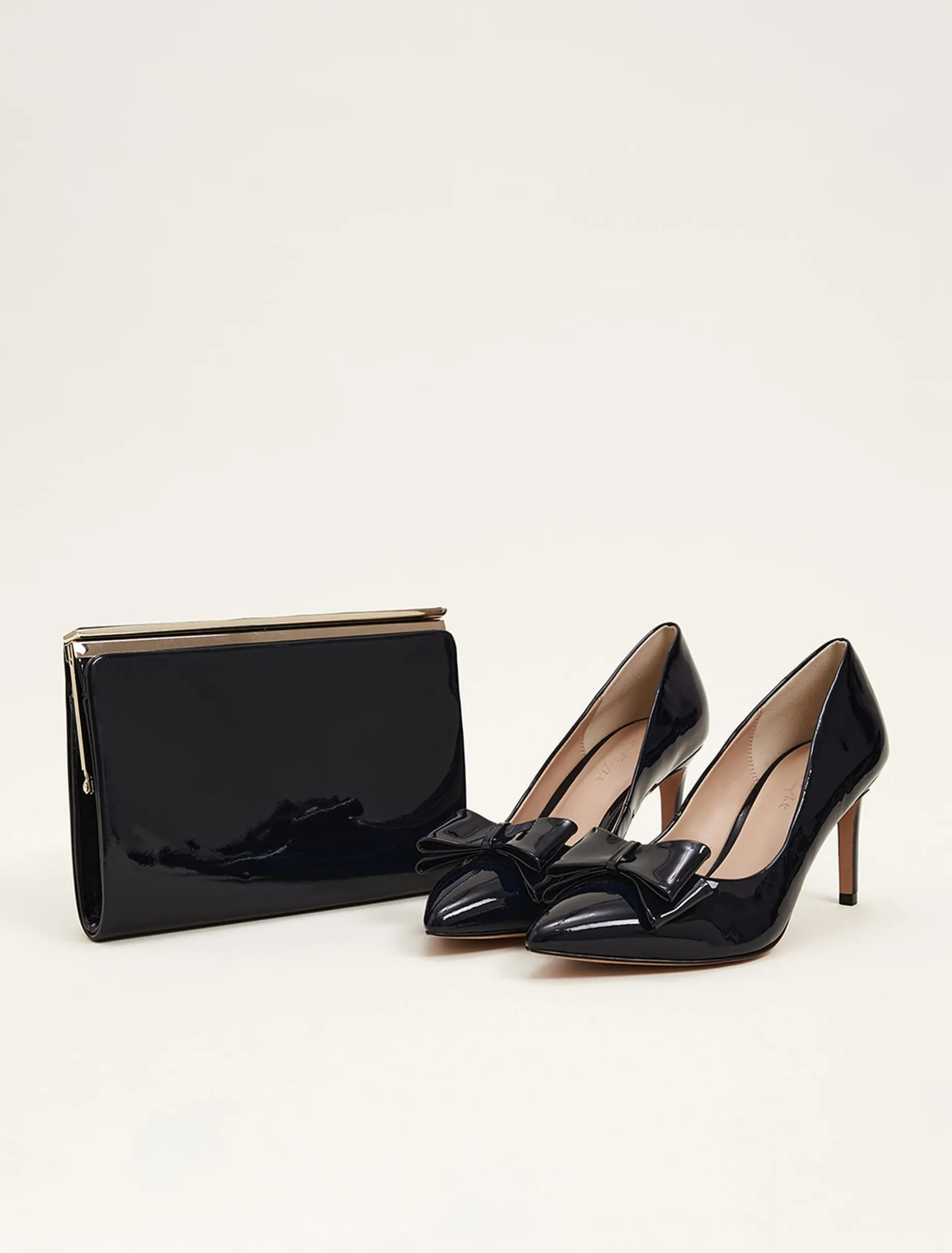 Patent Bow Court Shoe
