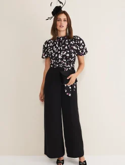 Paulina Puff Sleeve Animal Jumpsuit