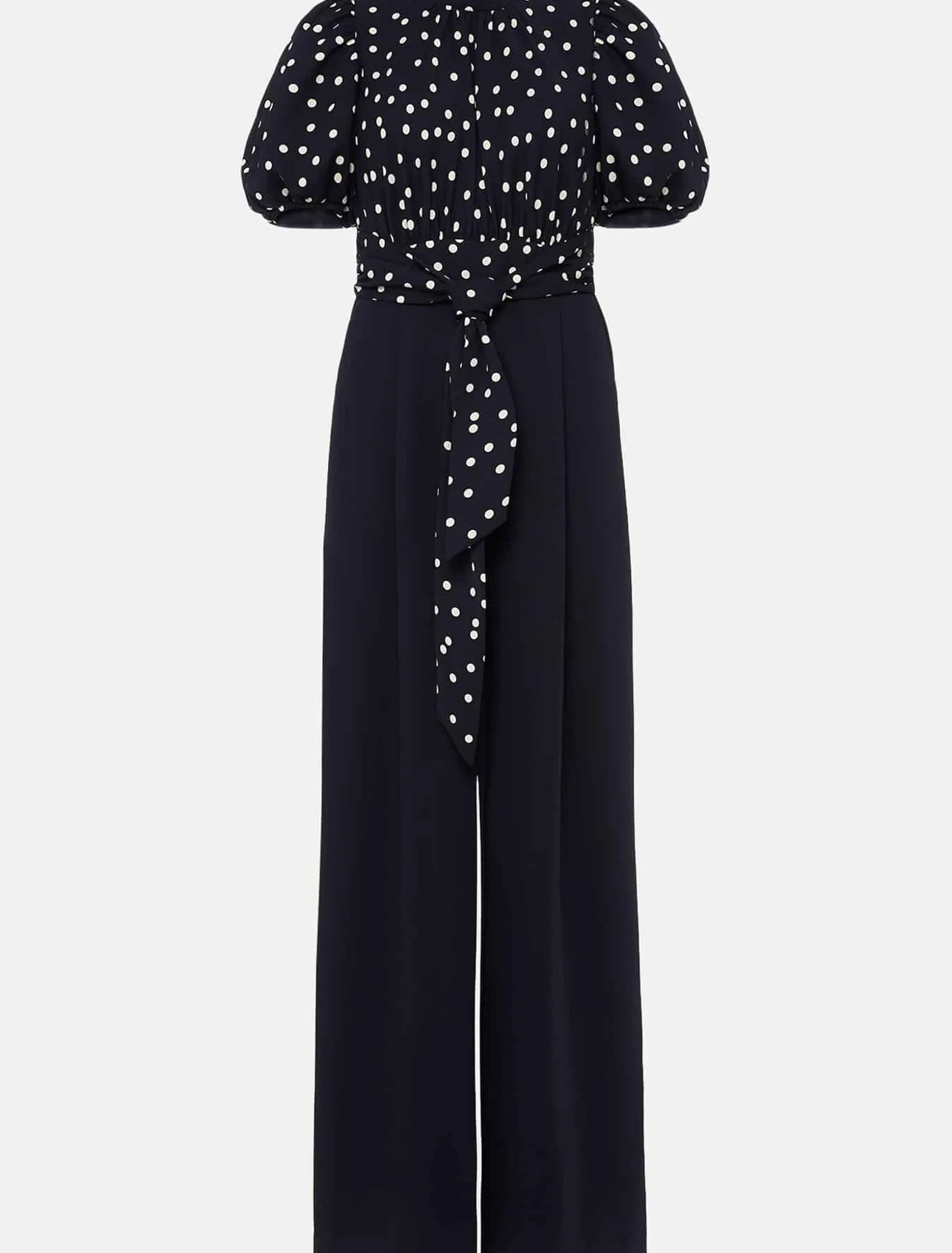 Paulina Puff Sleeve Spot Jumpsuit