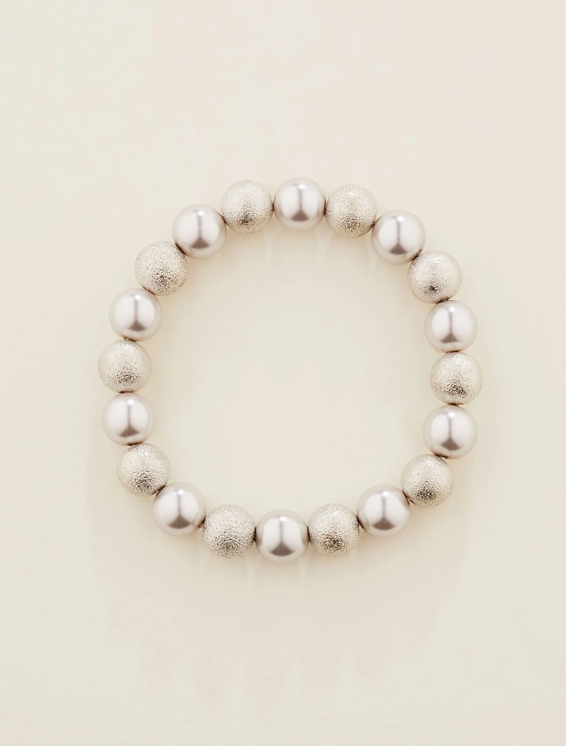 Pearl And Bead Stretch Bracelet