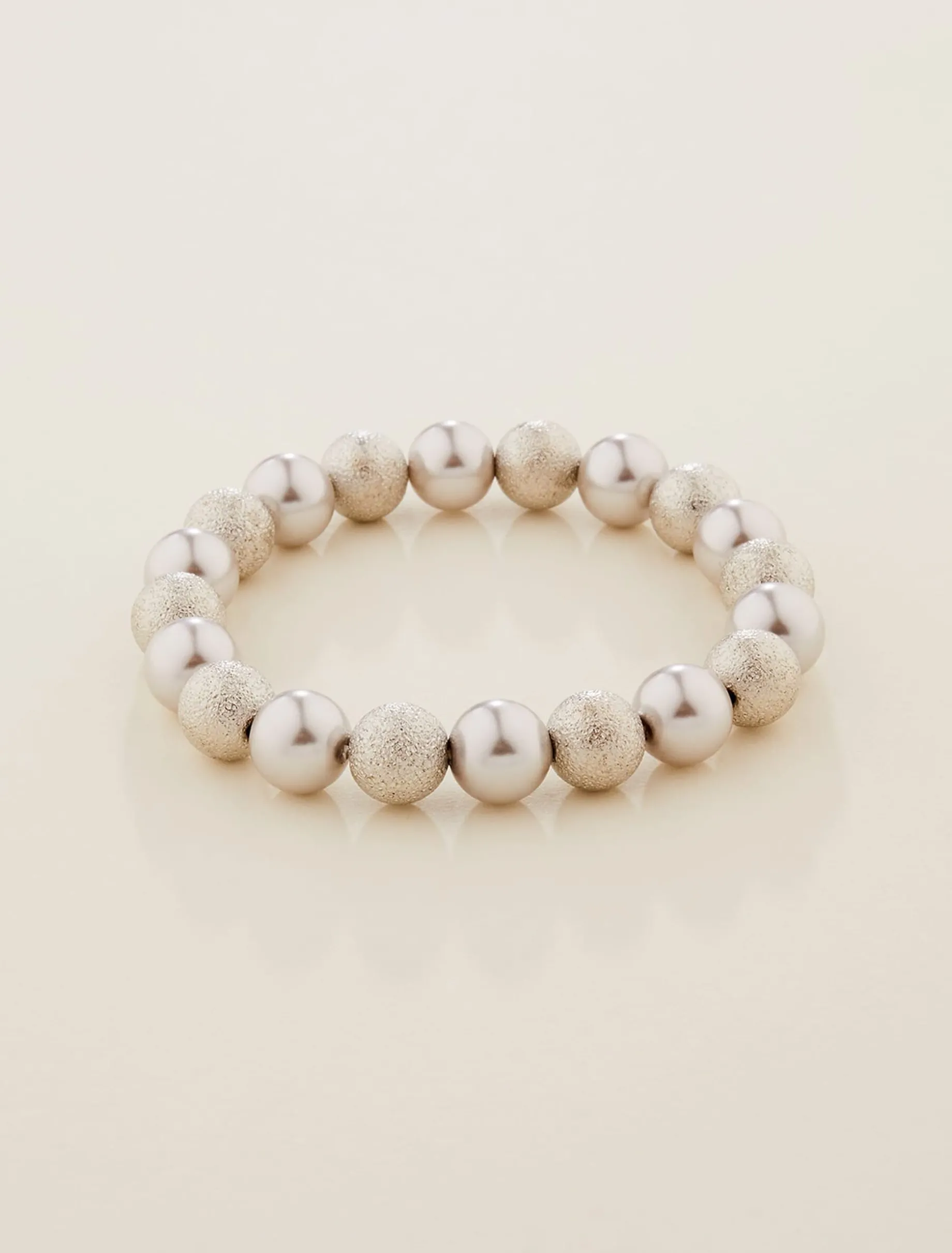 Pearl And Bead Stretch Bracelet