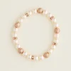 Pearl And Stone Stretch Bracelet