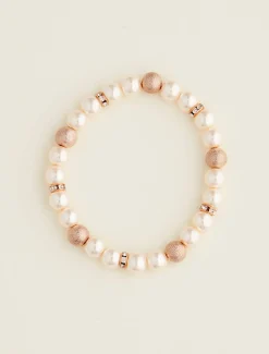 Pearl And Stone Stretch Bracelet