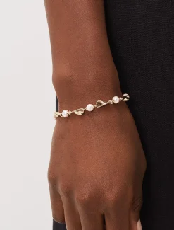 Pearl And Twist Bracelet
