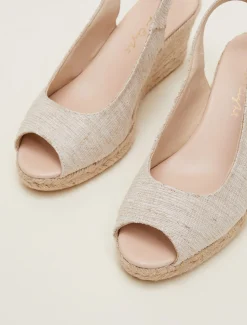 Peeptoe Slingback Espadrilles