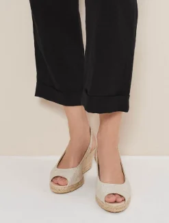 Peeptoe Slingback Espadrilles