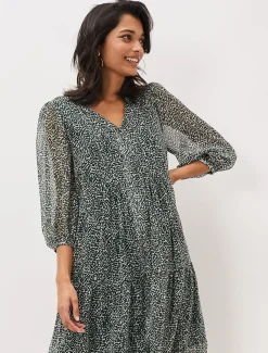 Penele Ditsy Print Chiffon Midi Dress