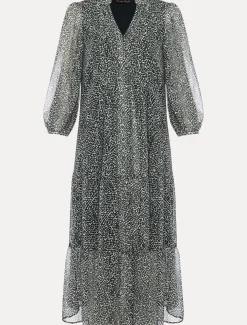Penele Ditsy Print Chiffon Midi Dress