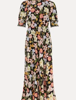 Penelope Floral Puff Sleeve Midi Dress