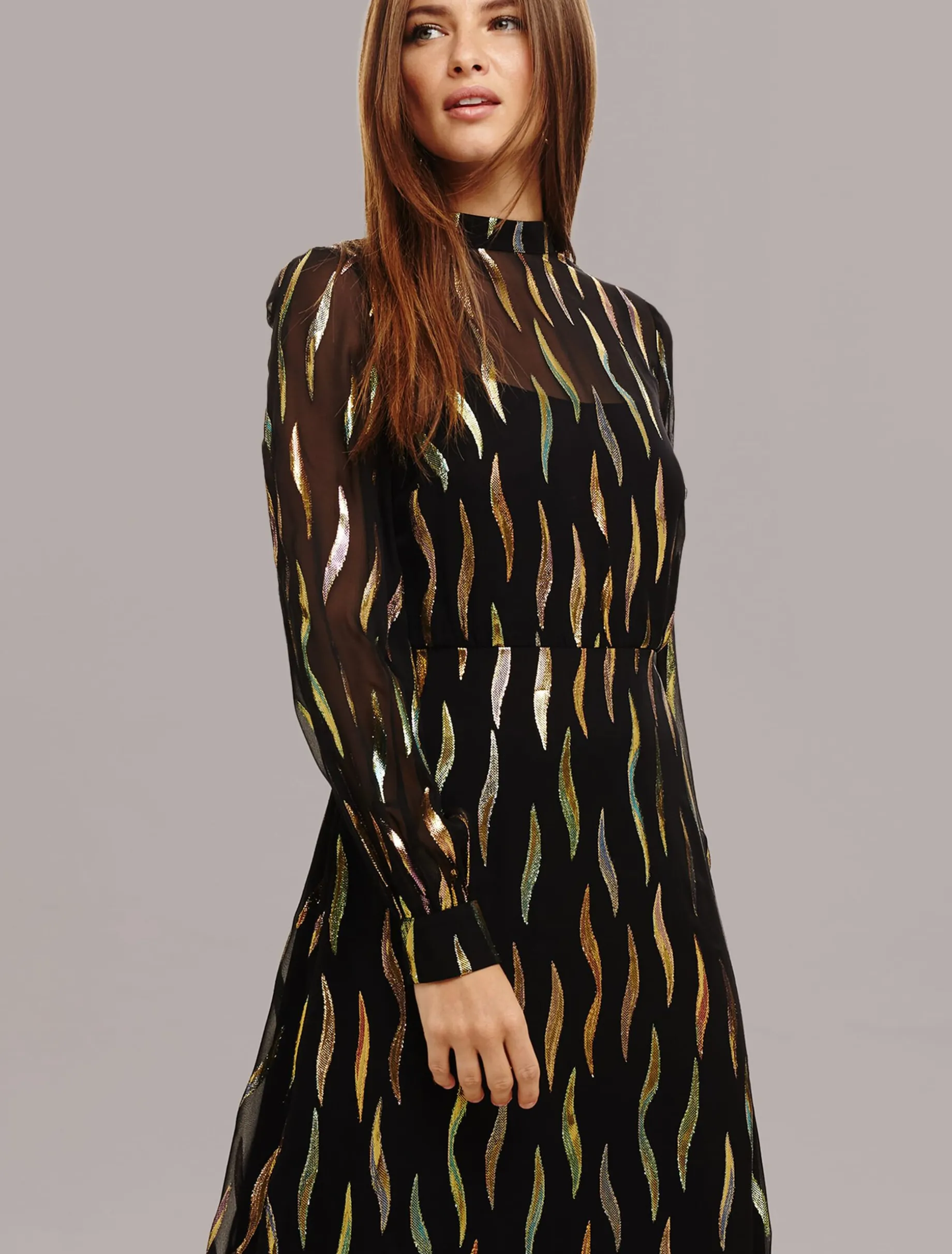 Penny Shimmer Silk Maxi Dress