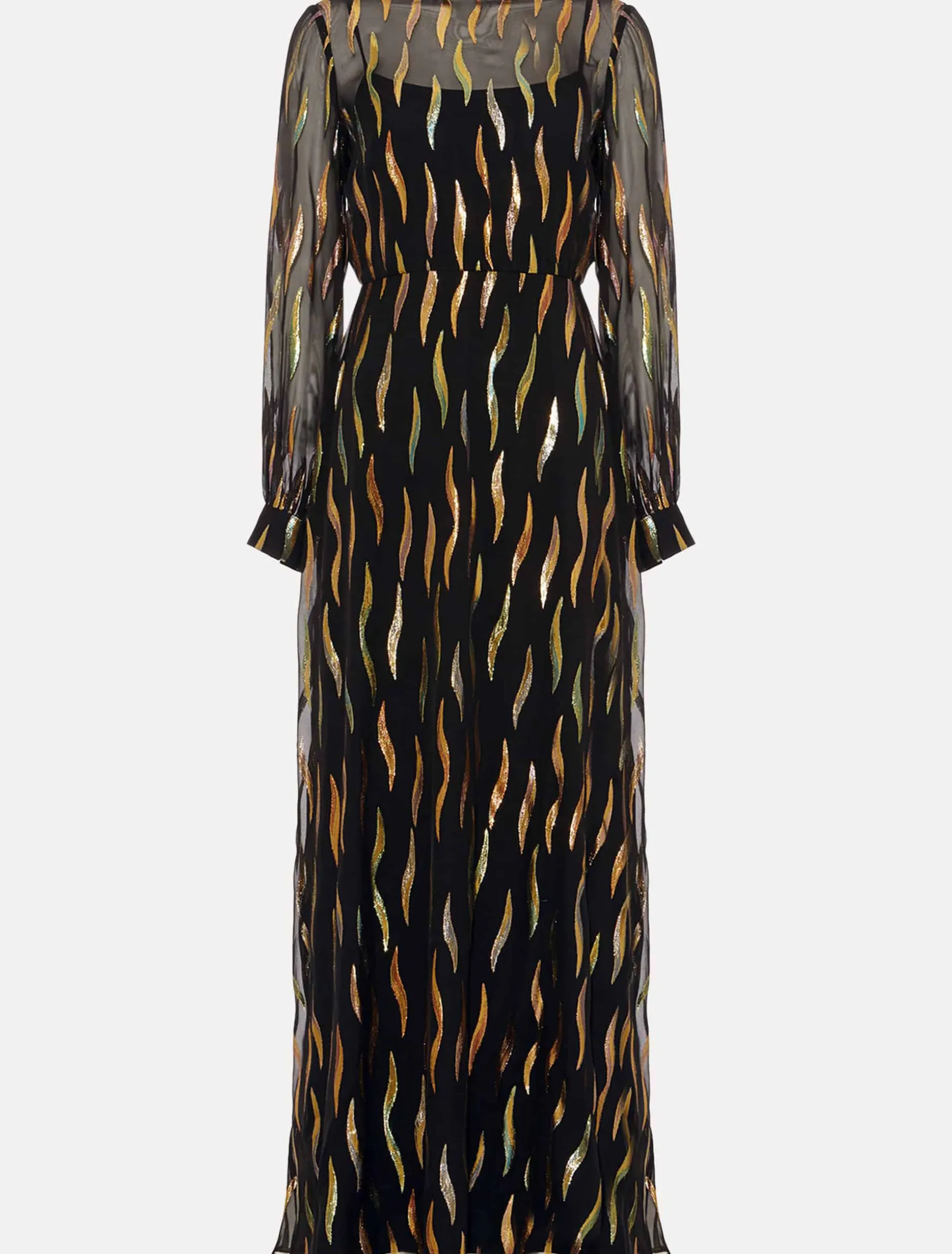 Penny Shimmer Silk Maxi Dress
