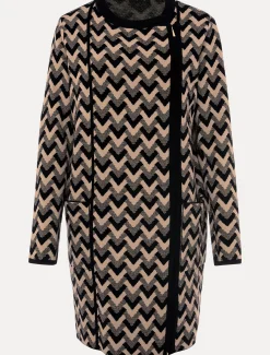 Perrie Geo Jacquard Knit Coat