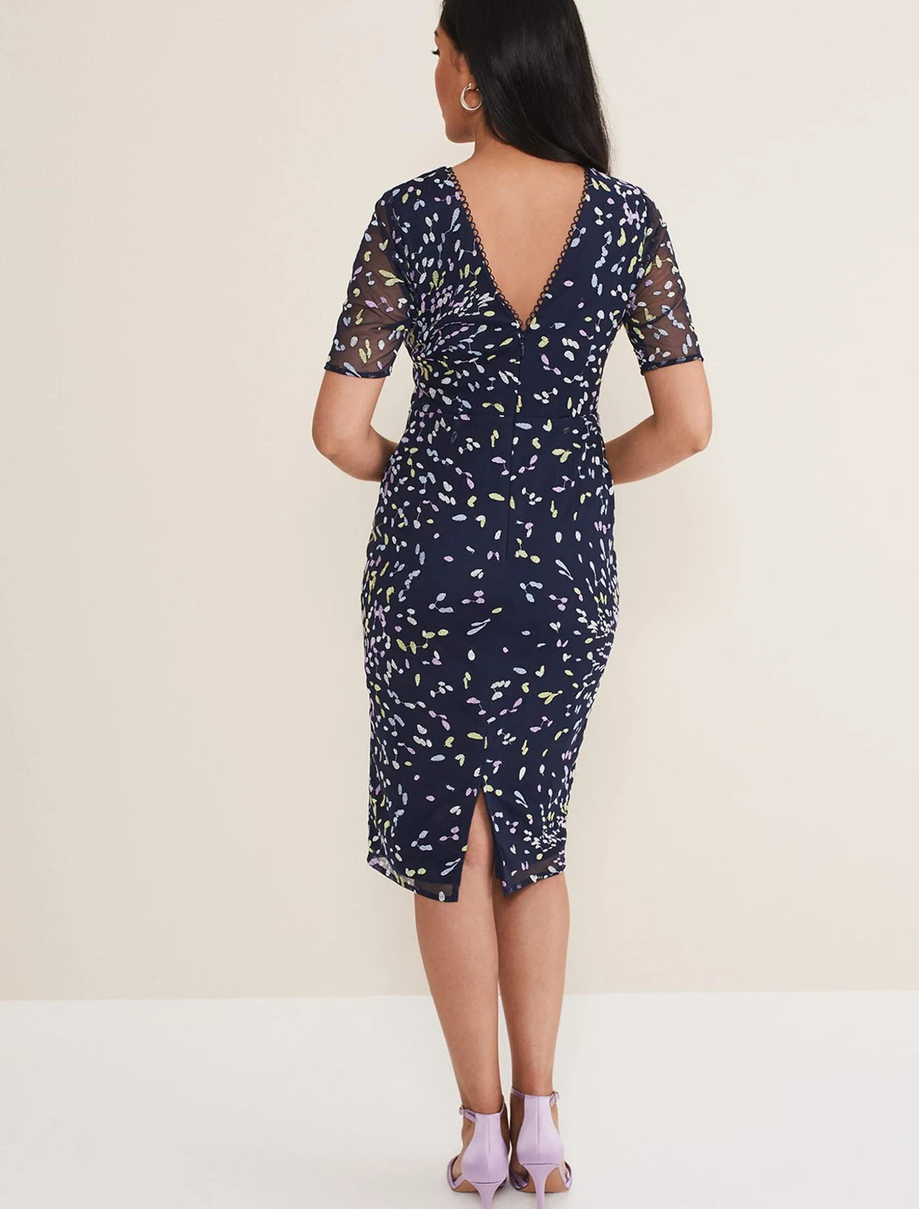 Petite Aileena Embroidered Dress