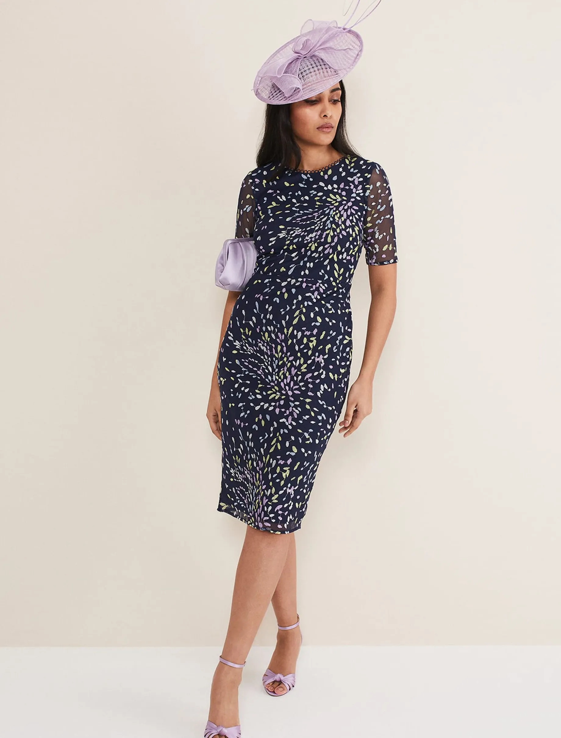 Petite Aileena Embroidered Dress
