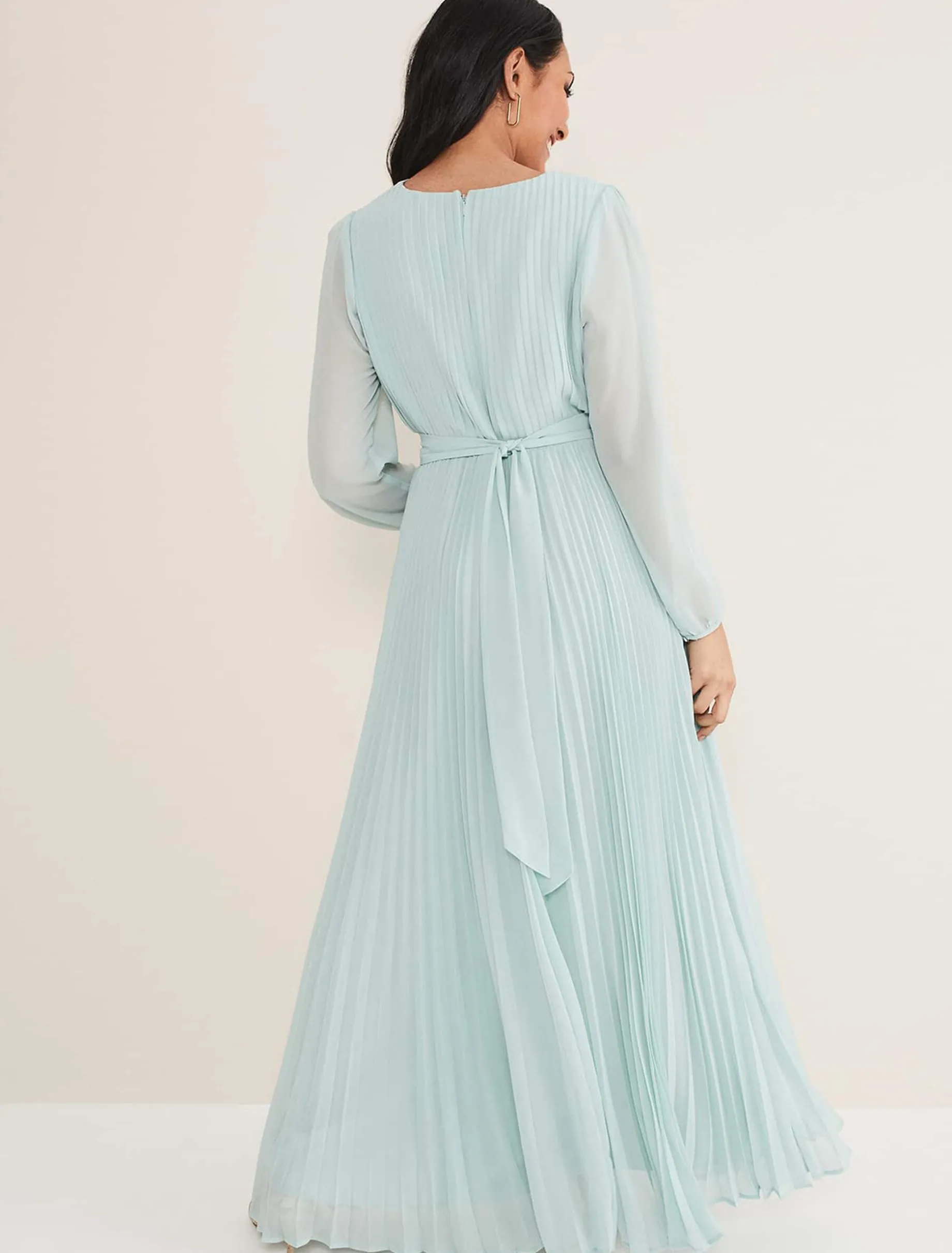 Petite Alecia Pleated Maxi Dress