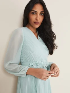 Petite Alecia Pleated Maxi Dress
