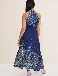 Petite Clea Print Midi Dress