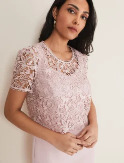 Petite Isabella Lace Midi Dress