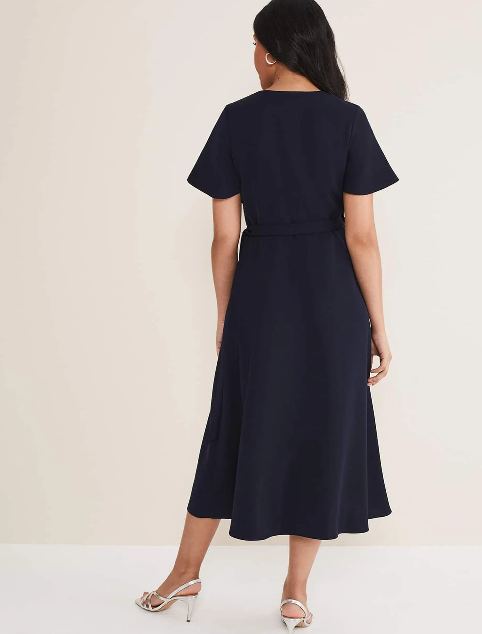 Petite Julissa Ruffle Wrap Midi Dress