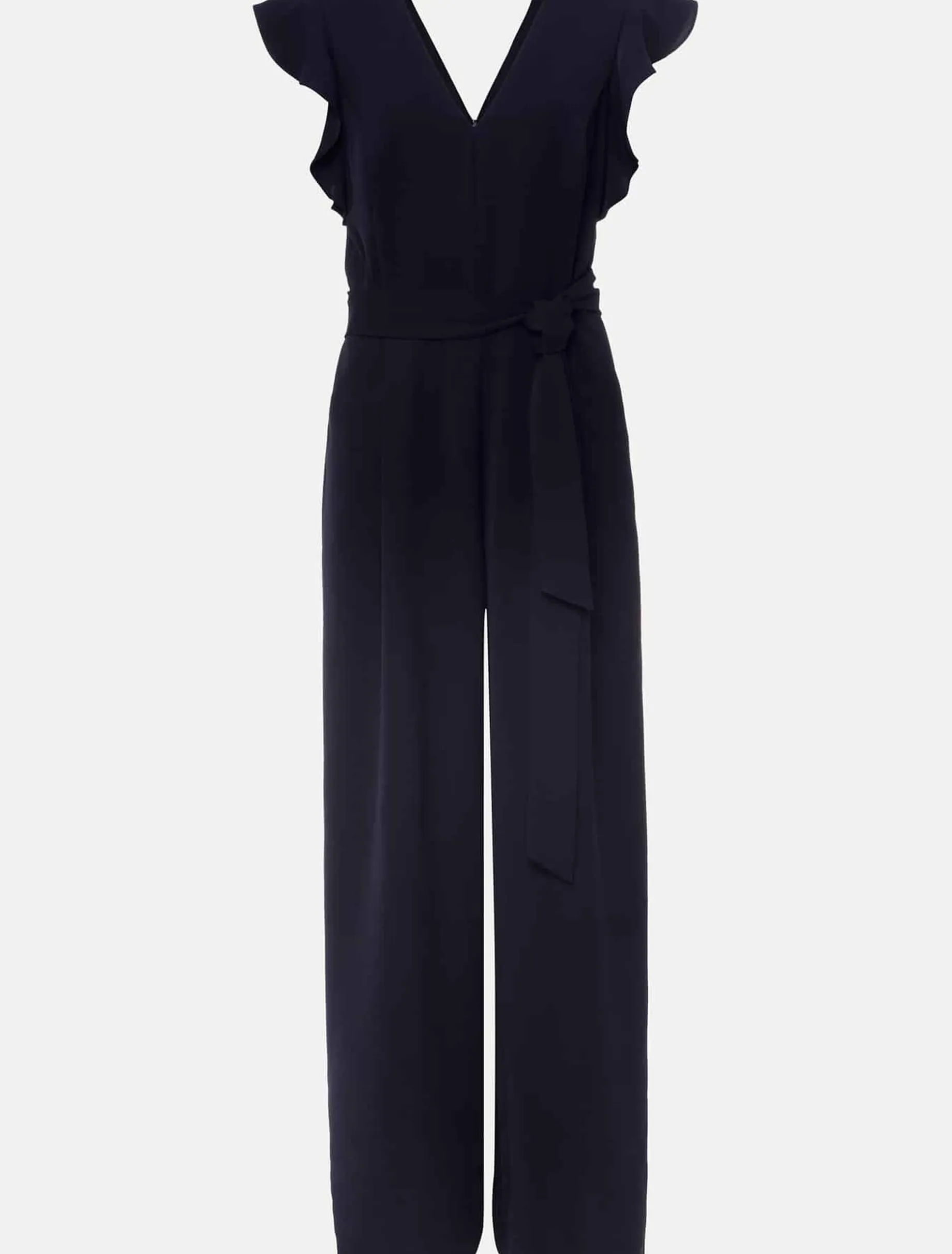 Petite Kallie V Neck Frill Jumpsuit