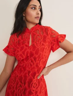 Petite Lulu Lace Midi Dress