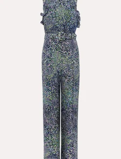 Petite Maggie Ruffle Printed Jumpsuit