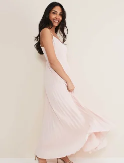 Petite Michelle Lace Pleat Maxi Dress