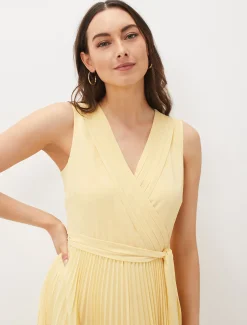 Petra Pleated Wrap Dress