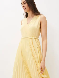 Petra Pleated Wrap Dress